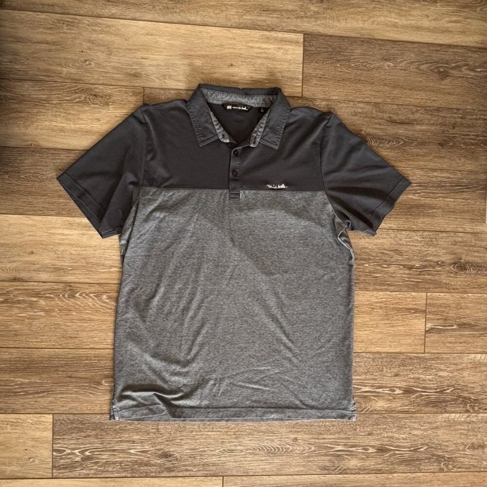 TravisMathew Two-Tone navy & Charcoal Polo